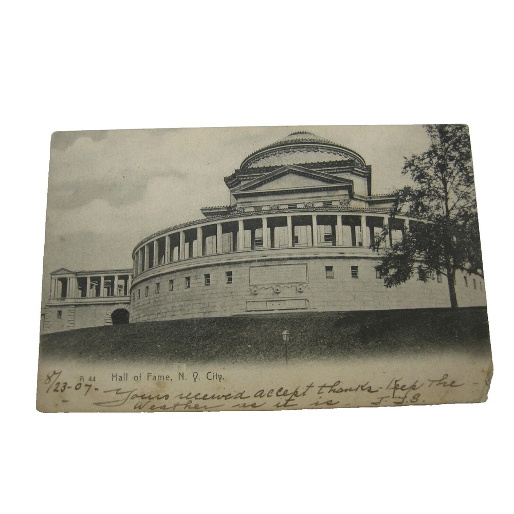 Vintage Hall of‎ Fame New York City Postcard Posted 1907 NY Undivided Back